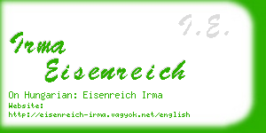 irma eisenreich business card